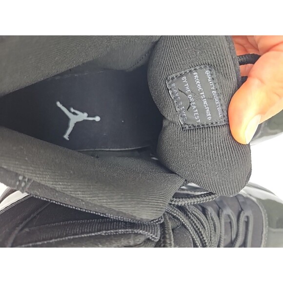 Jordan 11 Retro Black on Black Sneakers Patent Suede Size 13 Men  136046-000 main image 9